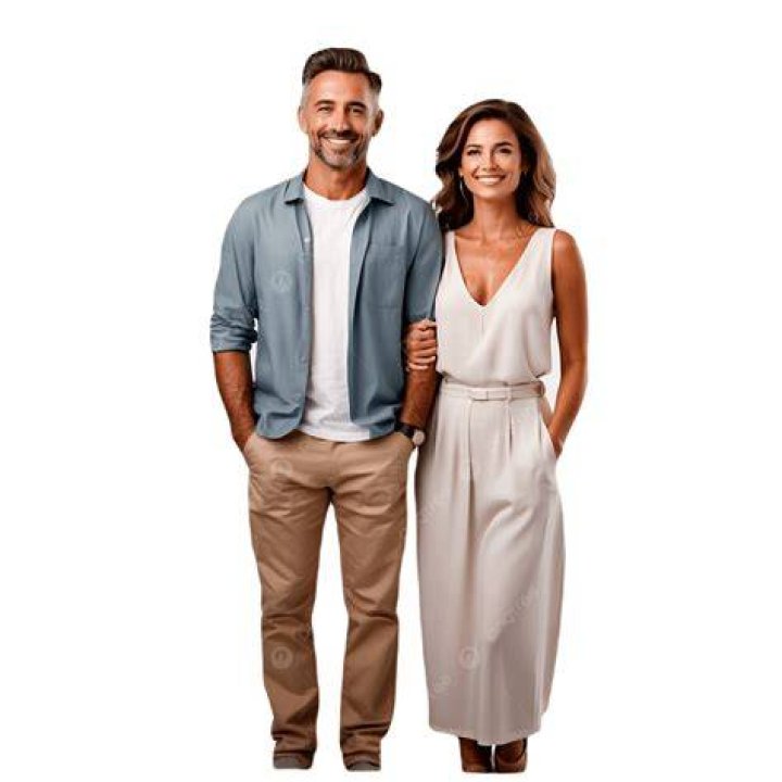 a man and woman standing next to each other