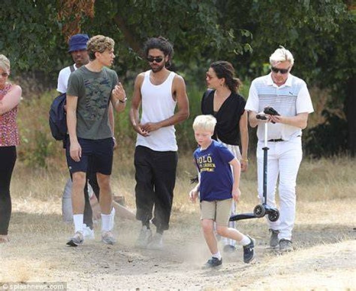 Boris Becker enjoys a walk with his children in Wimbledon Daily Mail