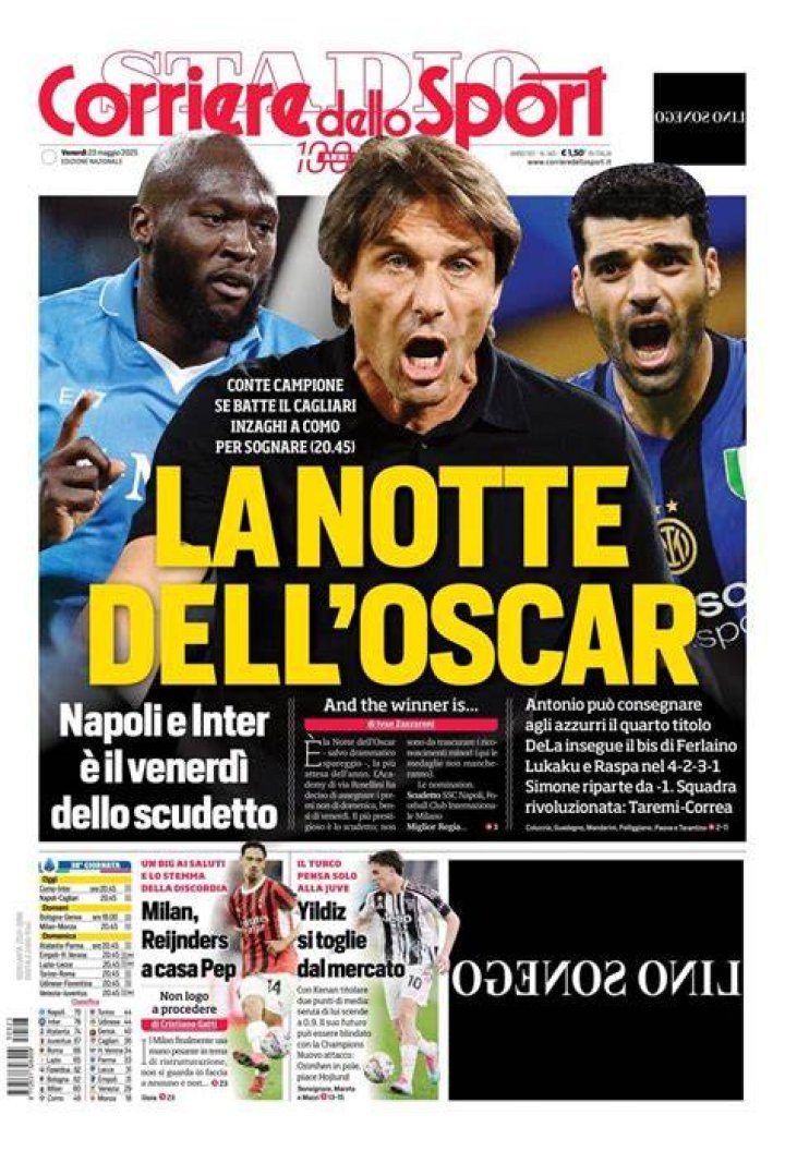 Corriere dello Sport, prima pagina 4 novembre 2020