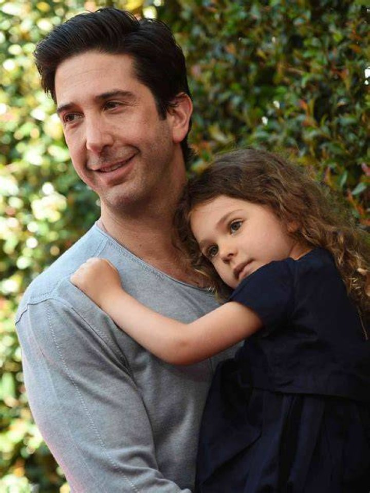 David Schwimmer and daughter Cleo wear matching burgundy coats