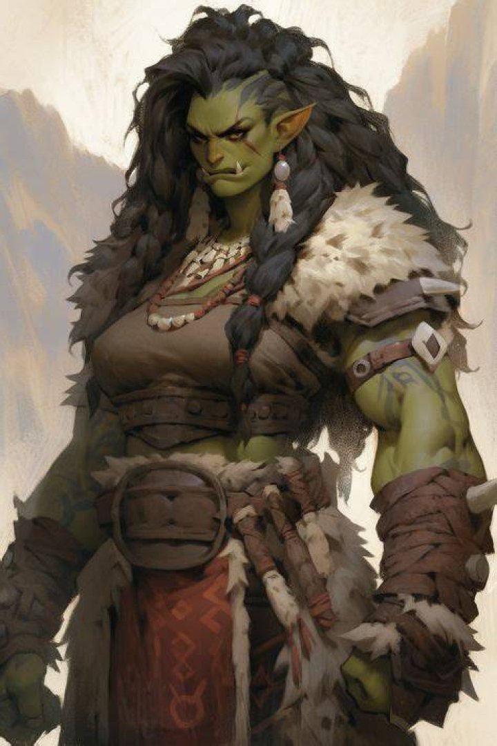 Female Orc by Igor Mota Dungeons and dragons characters, Female orc