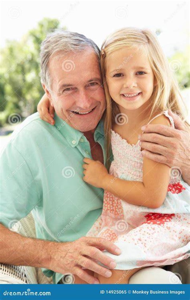 Grandfather and granddaughter together Stock Photo Alamy