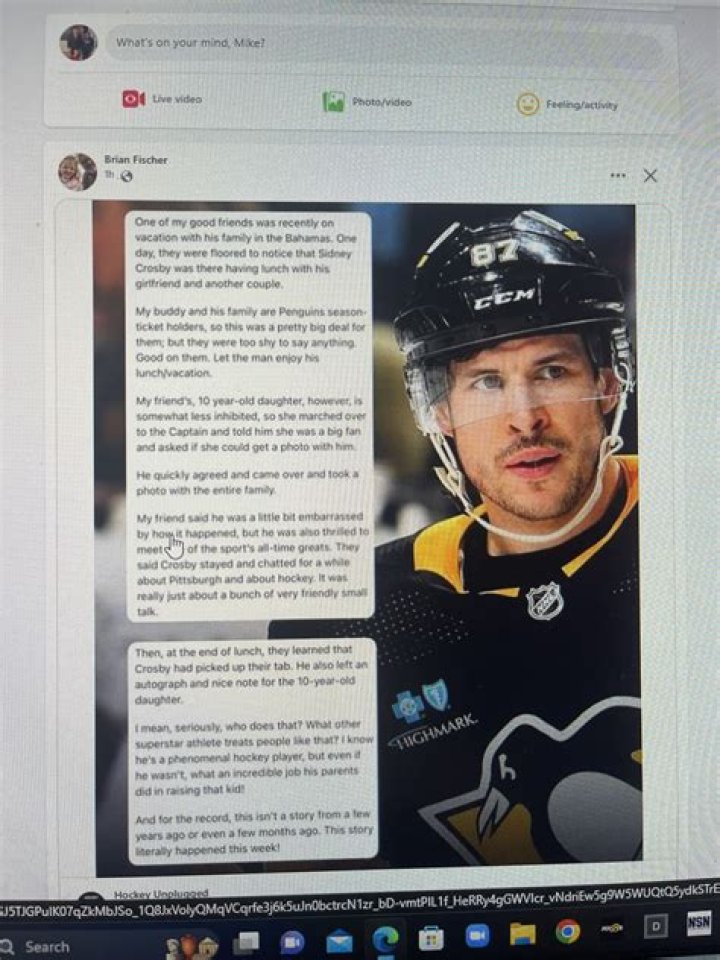 Hilarious Comment About Sidney Crosby in Sister's College Bio