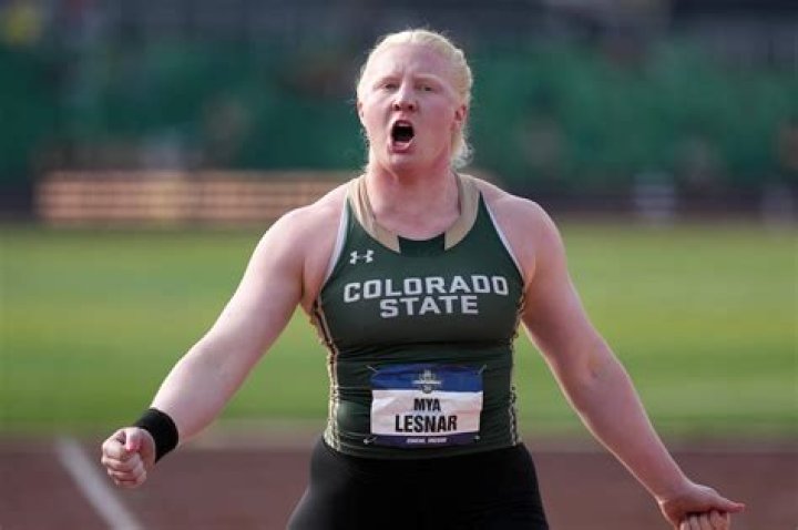 Meet Mya Lesnar college shot put star and daughter of WWE legend