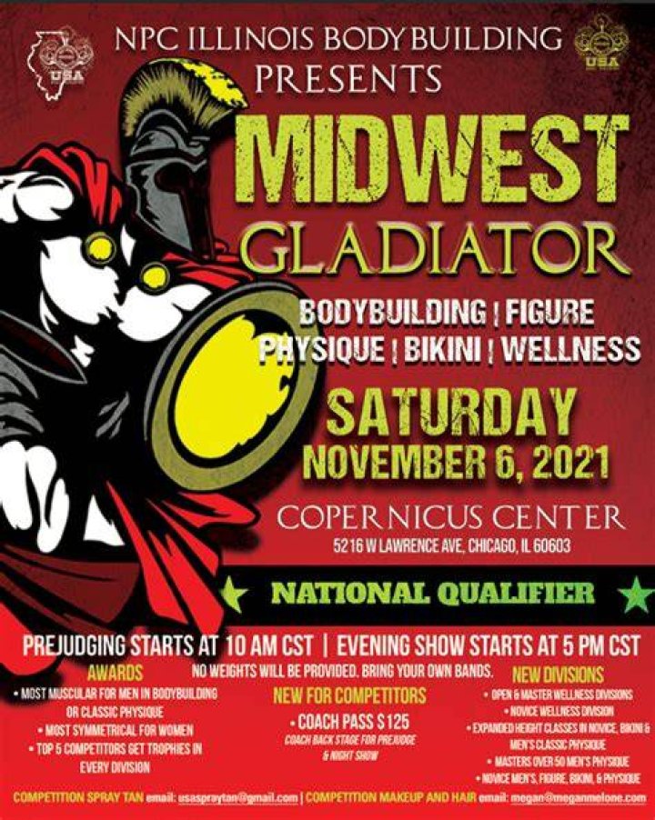 NPC Midwest Gladiator &mdash; NPC Illinois Bodybuilding
