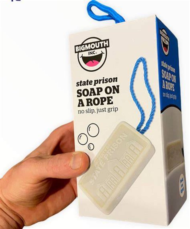 Prison Soap State Penitentiary Funny Gag Joke Soap on Rope BigMouth
