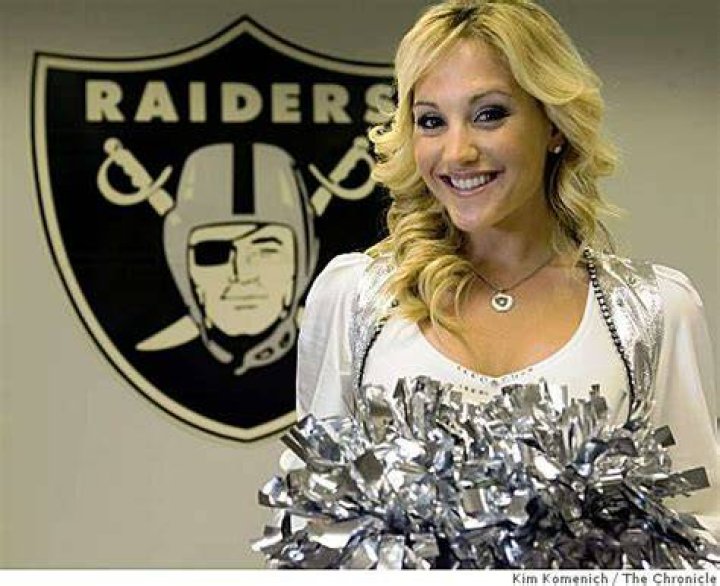 Raider cheerleader days as a blonde