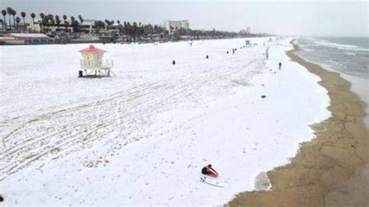 Snow at Huntington Beach? Huntington beach, Huntington beach