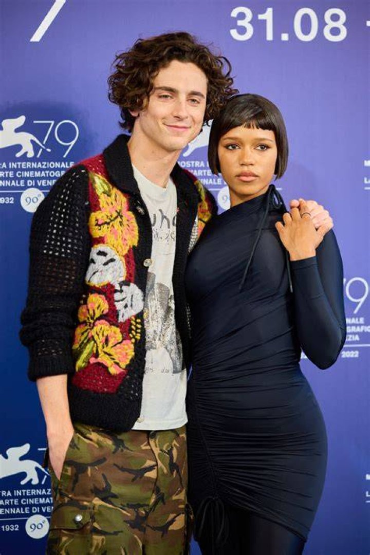 Taylor Russell and Timothee Chalamet Venice International Film