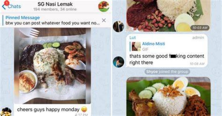 Telegram Singapore Nasi Lemak