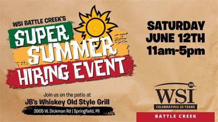 WSI Battle Creek Hiring Event Cookout WSI